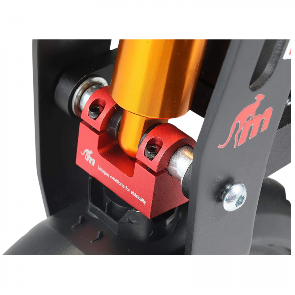 Monorim sárvédőtartó első lengéscsillapítóhoz Segway Ninebot MAX széria piros felszerelve