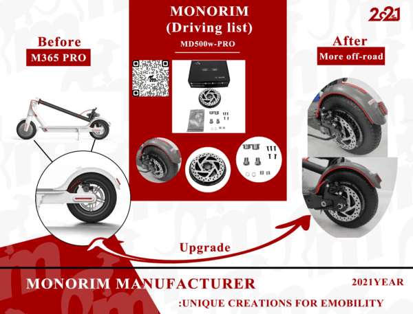 Monorim MD500W-PRO tárcsafék szett - 500W hátsó Monorim motorhoz feature