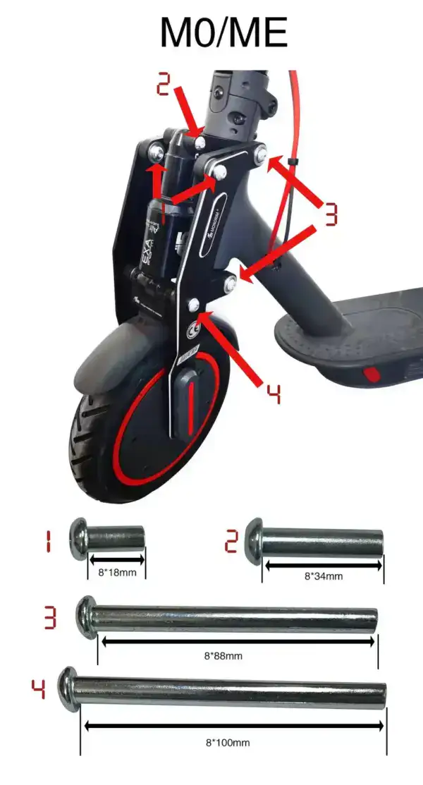 Monorim M0/ME első lengéscsillapító csavarok Xiaomi - Image 2